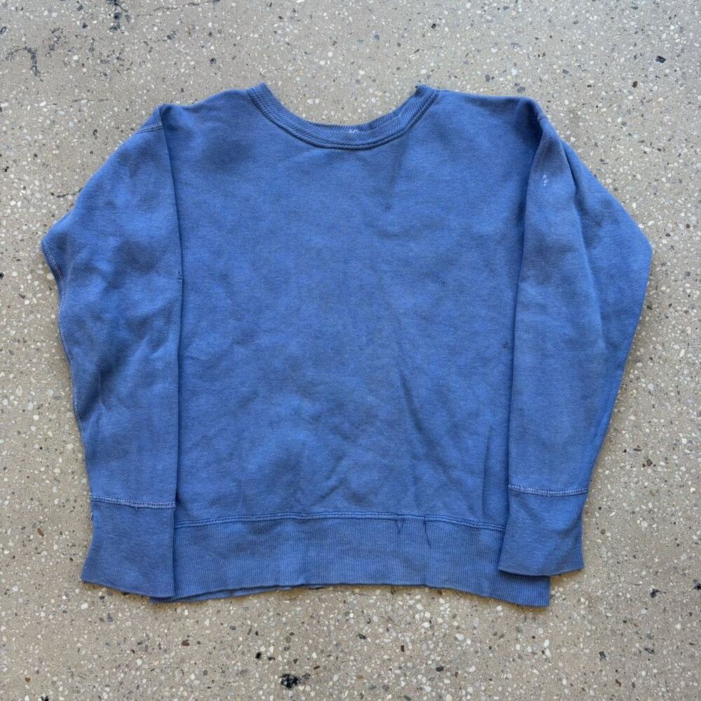 Vintage 50s Blue Cotton Blank Sweatshirt